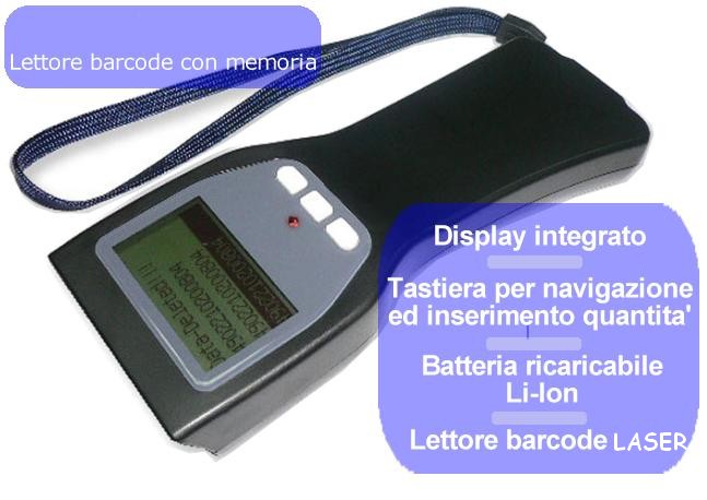 SF2 Lettore barcode LASER con memoria, display e tastiera